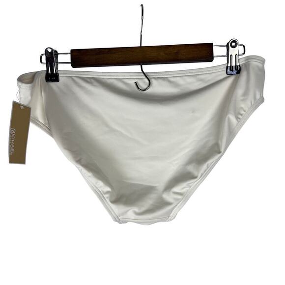 Michael Kors Women's Halter Top Grommet-Detail Bikini Set In Bone SZ XL New - Picture 4 of 11